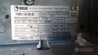 RICAMBI CALDAIA RIELLO FAMILY 26 KIS 3S,SYLBER,BER