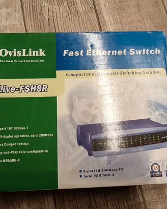 Switch Ethernet 8 Porte OvisLink Live-FSH8R 10/100