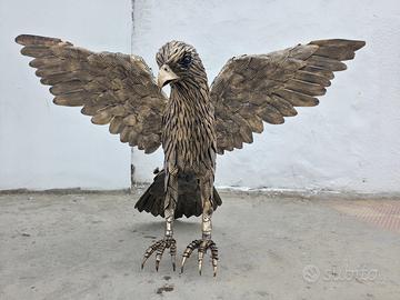 Scultura aquila monumentale in ferro – pezzo unico