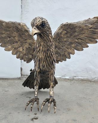 Scultura aquila monumentale in ferro – pezzo unico