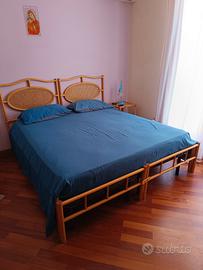 letto matrimoniale in vimini 