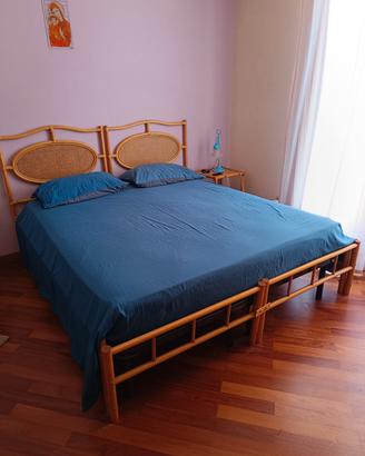 letto matrimoniale in vimini 