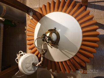 Lampadario in ceramica smaltata e simil cotto