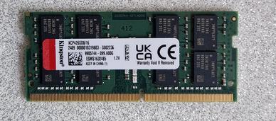 Kingston RAM 16GB DDR4 2666MHz