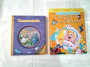 2 Libri Cenerentola con DVD e Favole dei Grimm