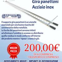 Asta girapanettoni in acciaio inox