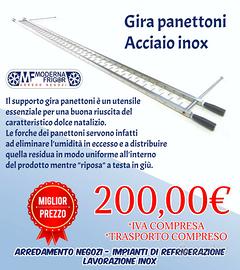 Asta girapanettoni in acciaio inox
