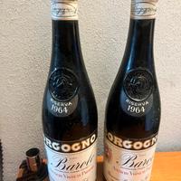 Coppia di bottiglie di barolo riserva 1964