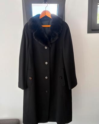 Cappotto vintage  mai indossato con collo di pelo
