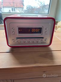 SONORO CUBO CD RADIO AU 1100 ROSSO FUNZIONANTE