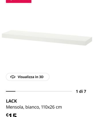 Mensole bianche Ikea Lack