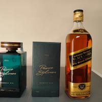 Whisky black label  70 cl. + Gin Explorer 50 cl.