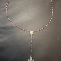 rosario collana in corniola e acciaio