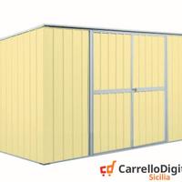 Casetta giardino in Acciaio 345x186cm - 6mq beige
