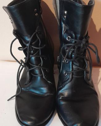 stivaletti con tacco n 38 similpelle