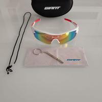 Occhiali Sportivi Giant Bianco/Rosso (Nuovi)