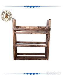 PORTABOTTIGLIE/PORTASPEZIE IN LEGNO FATTO A MANO