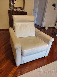 Poltrona vera pelle Loran salotti