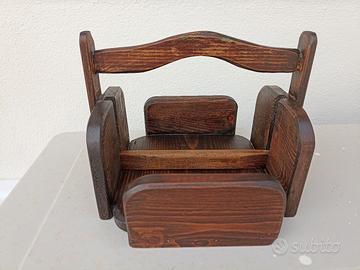 Portatovaglioli in legno massello