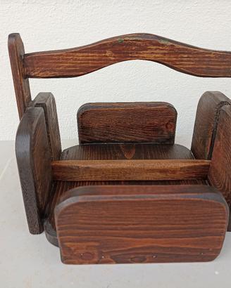 Portatovaglioli in legno massello
