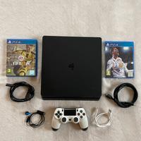 ps4 slim con controller + fifa 18 e fifa 17