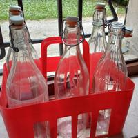 Bottiglie acqua 5 e portabottiglie