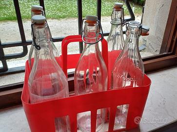 Bottiglie acqua 5 e portabottiglie