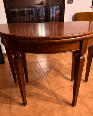 Tavolo in legno massello, arte povera estendibile