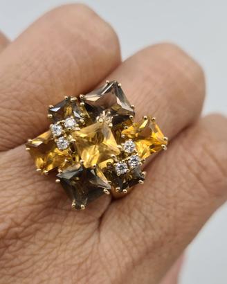 Anello Salvini in Oro 18 kt con Pietre Preziose