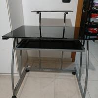 scrivania vetro/alluminio