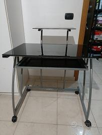 scrivania vetro/alluminio