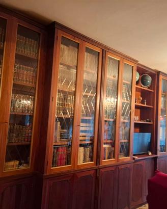 Libreria pregiata Artigianale Mogano e Palissandro