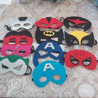 maschere tessuto festa super eroi 