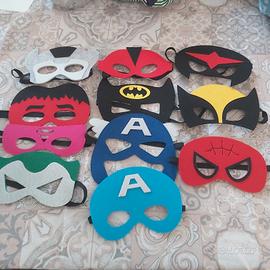 maschere tessuto festa super eroi 