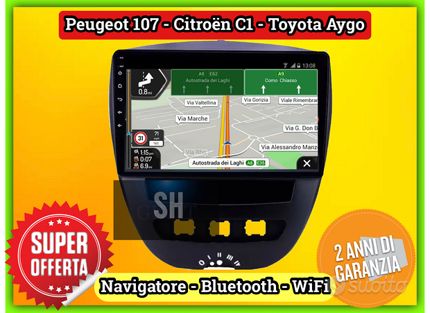 Radio navigatore Citroen C1 - Toyota Aygo - 107