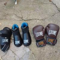 protezioni kick boxing leone