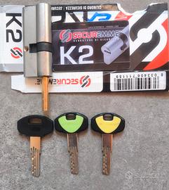 Cilindro Securemme K2 30-45 per pomello
