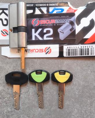 Cilindro Securemme K2 30-45 per pomello
