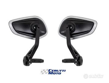 Coppia specchi Far bar end poly cnc Yamaha Triumph