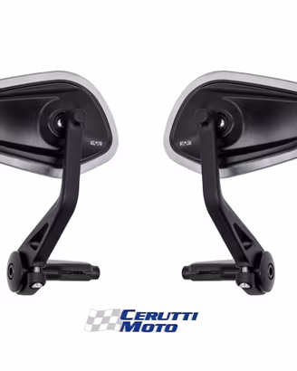 Coppia specchi Far bar end poly cnc Yamaha Triumph