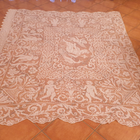 Coperta matrimoniale artigianale a filet