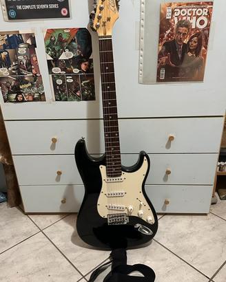 Chitarra elettrica Eko S-300 nera guitar Black