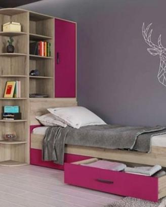 Cameretta 352x124cm con cabina armadio