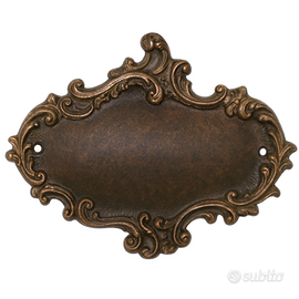 Targa porta nome in ottone realizzata a mano