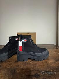 Stivali Tommy Jeans Foxing Boot 37 Neri Nuovi