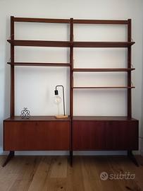 libreria a parete in teak originale anni '60 CADO