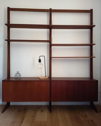 libreria a parete in teak originale anni '60 CADO