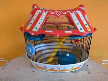 Gabbia Criceti Circus Ruota Scale Trasportino Pet