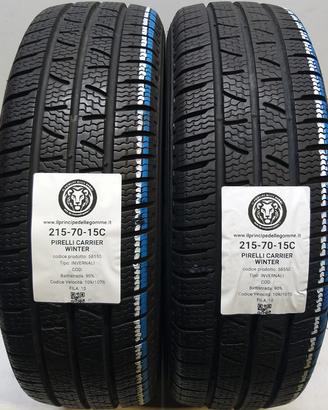 2 GOMME 215 70 15C PIRELLI A58550