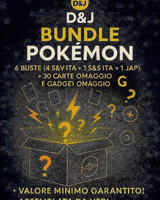 Lotto Pokémon: 6 Buste + 2 Carte Rare + Omaggi